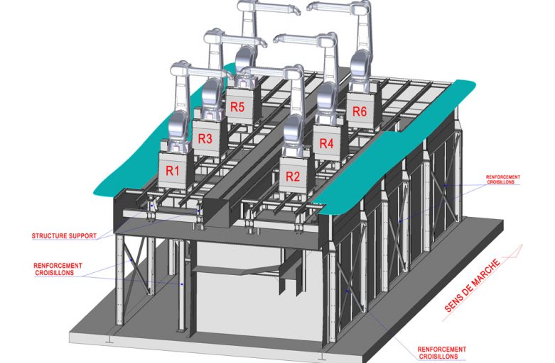 Calcul des chaises robots et de la structure nécessaire au renforcement